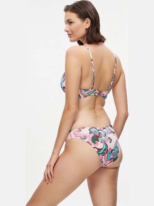 Rio Basic Bikini Slip Roz/Verde