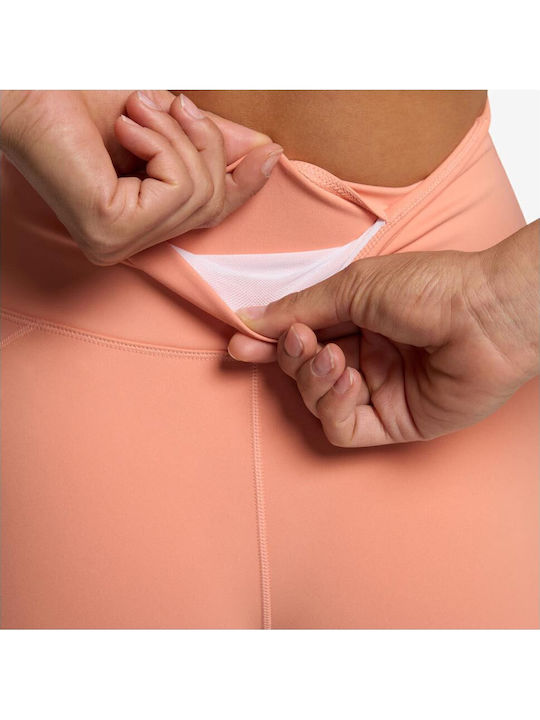 Dri-Fit One Training Γυναικείο Cropped Κολάν Ψηλόμεσο Πορτοκαλί