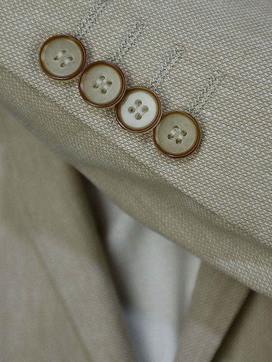 Men's Suit Jacket Slim Fit Beige