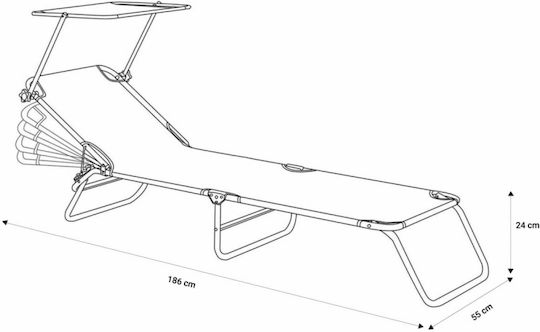 Καρεκλα Hr Ομπρελα 186x55x24 Γκρι