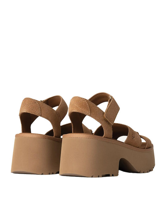 New Heights Leather Sandals Tabac Brown