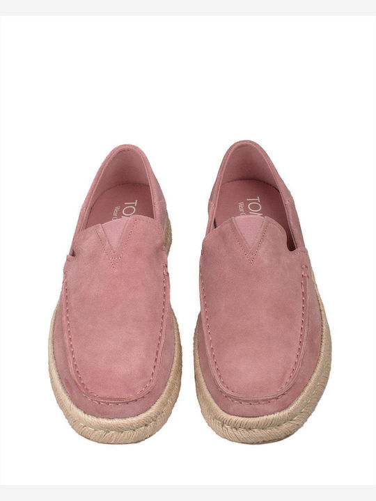 Alonso Loafer Rope Stoff Herren Espadrilles in Rosa Farbe