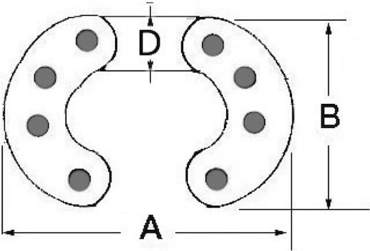 Edelstahl Kettenglied 12 mm