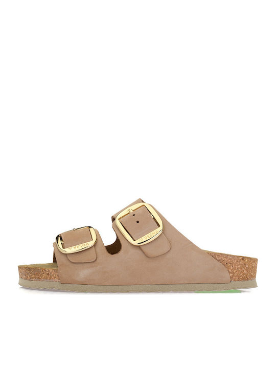 Leather Women's Flat Sandals Anatomic Sabbia