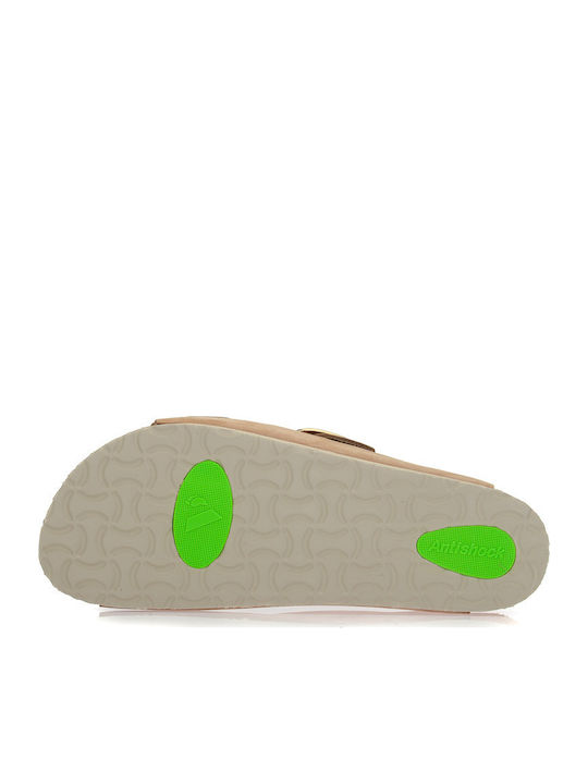 Leather Women's Flat Sandals Anatomic Sabbia