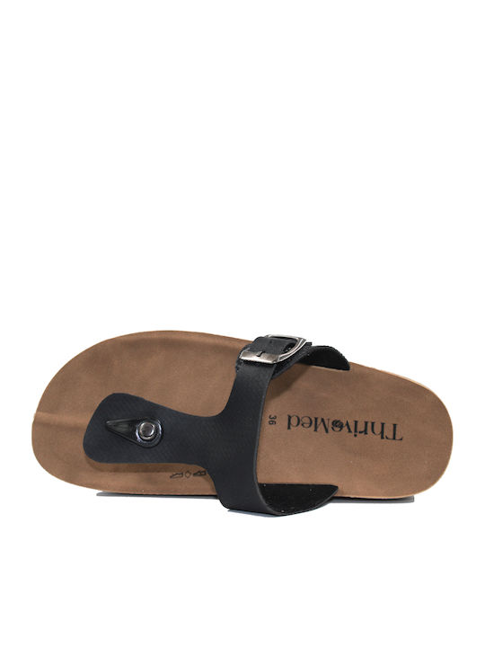 Women's Flat Sandals Anatomic in Black Color