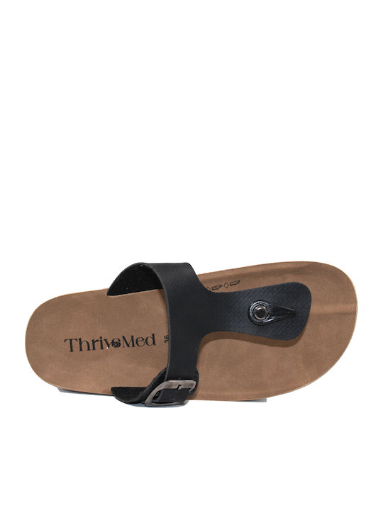 Women's Flat Sandals Anatomic in Black Color