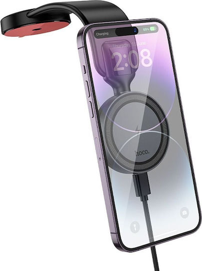 Hoco HW29 Car Mobile Mount 4.5" - 7" with MagSafe Magnet & Wireless Charging 15W Black