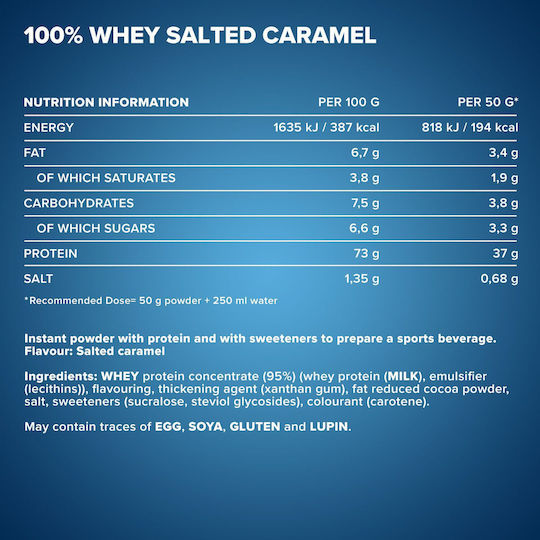 IronMaxx 100% Whey Protein Whey with Flavor Salted Caramel 2.35kg