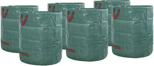 vidaXL Trash Bags for the Garden Capacity 272lt with Handles 67x67cm 12pcs Green