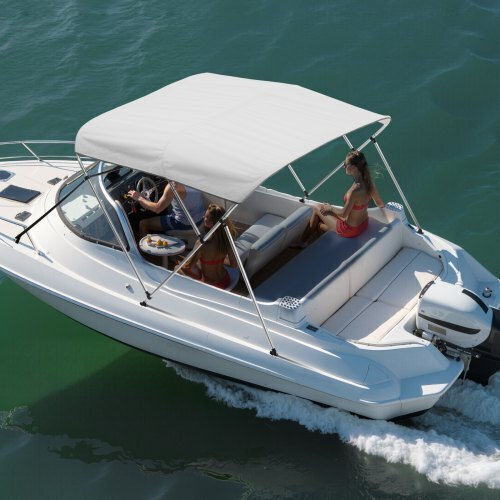 Vevor Τρίκλινη Σκηνή Σκίασης Σκάφους 72" X 79"-84" X 46" Ανοιχτό Γκρι 3gcyzyp72798drzo8v0