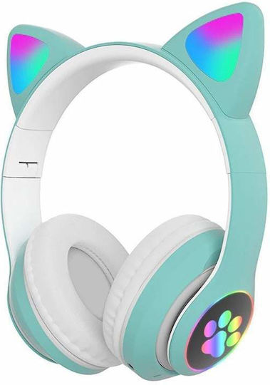 Ασύρματα Bluetooth Παιδικά Over Ear Ακουστικά με 8 ώρες Λειτουργίας Τιρκουάζ