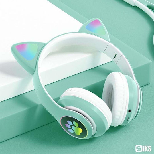 Ασύρματα Bluetooth Παιδικά Over Ear Ακουστικά με 8 ώρες Λειτουργίας Τιρκουάζ