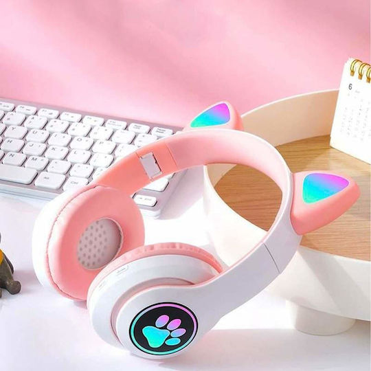 Fără fir Bluetooth Pentru copii Over Ear Căști cu 5 ore de Funcționare Roz