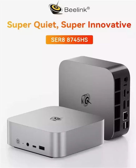 Beelink SER8 Mini PC (Ryzen 7 8745HS/24GB DDR5/Frost Silver/1TB SSD/W11 Pro)