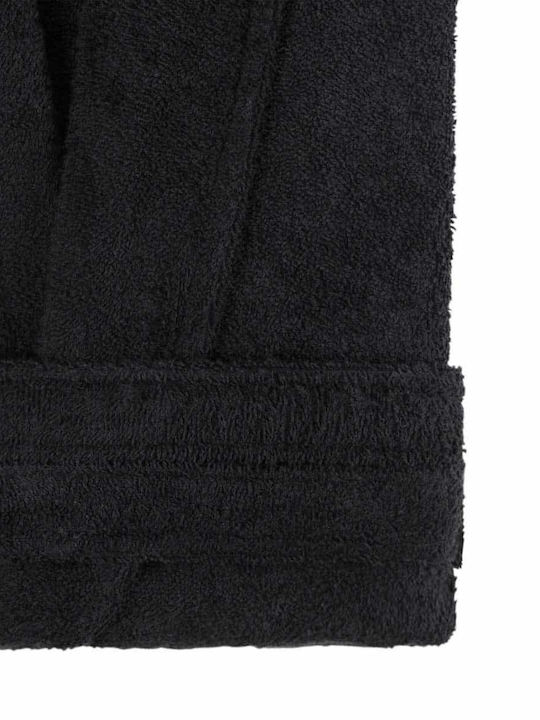 Hooded Bathrobe Black