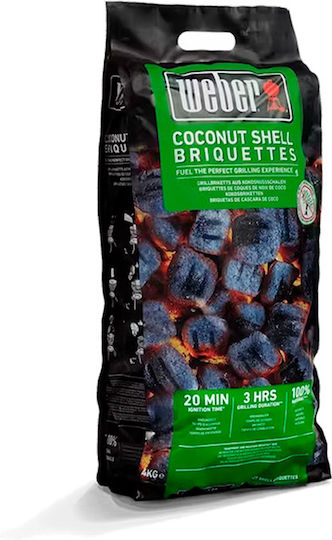Weber Μπρικέτες Coconut Shell Συσκευασία 4kg