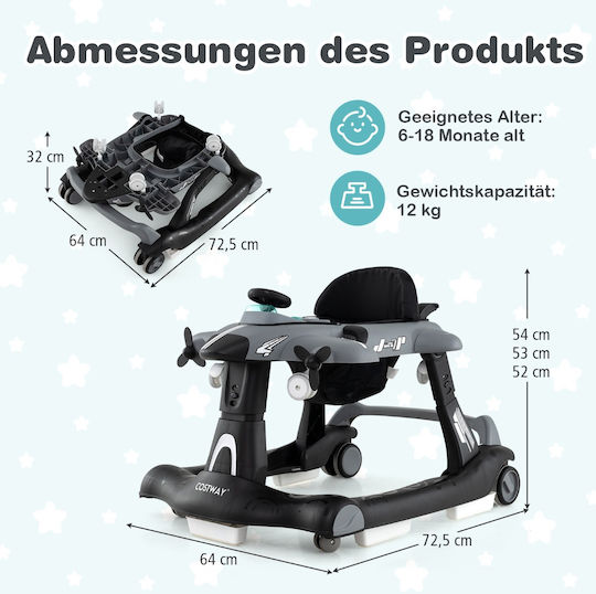 Costway Baby Walker with Music