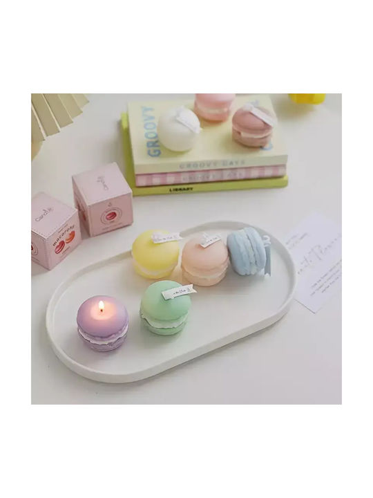 Handgemachte Macaron-Kerze Zartes Rosa