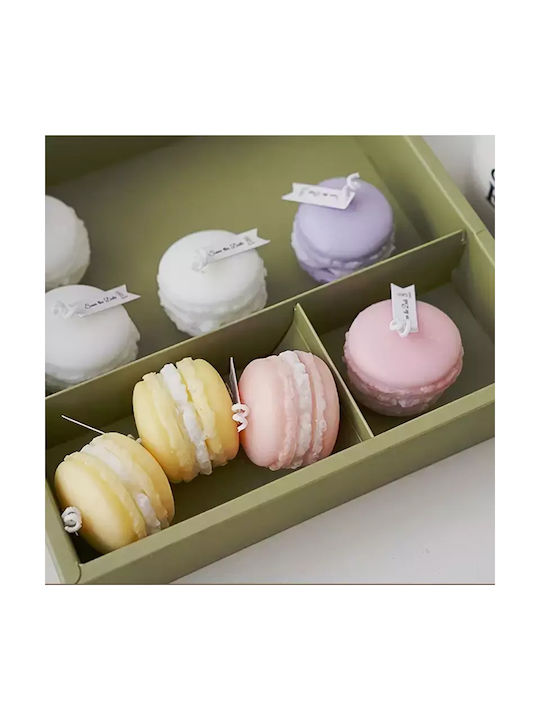 Handgemachte Macaron-Kerze Zartes Rosa