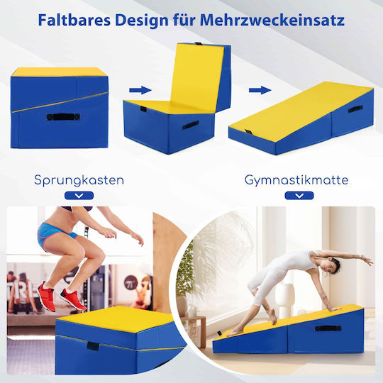 Costway Foldable Gymnastics Mat Ergonomic Design Durable PVC Cover Fh10120yw