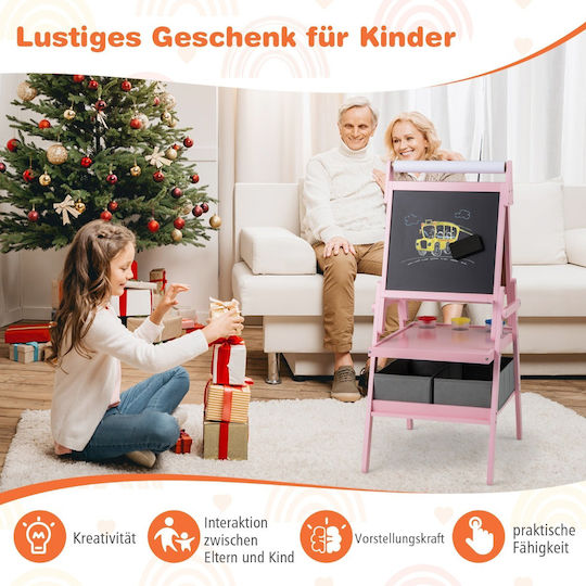 Costway Kids Floor Magnetic Board / Blackboard 38x38x101.5cm