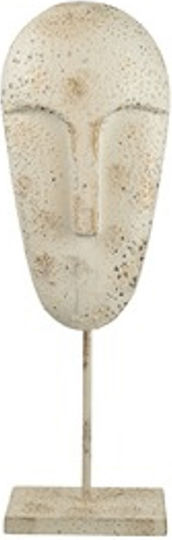 Metallgesichtsbasis Beige Antikgold 18x10x58cm