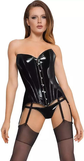 Black Level Vinyl Corset Чорапи Черен