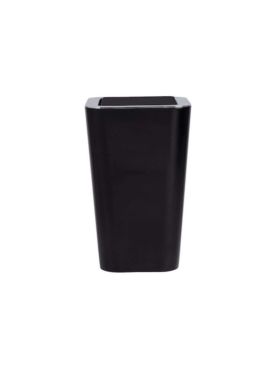 Wenko Plastic Waste Bin Push Black 6L