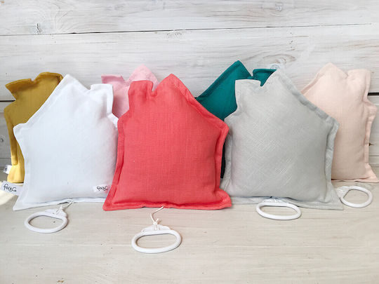 Musical House Fabric Pillow Toy Mustard 18x22cm 1 Pc