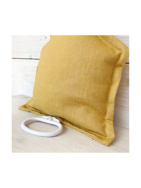Musical House Fabric Pillow Toy Mustard 18x22cm 1 Pc