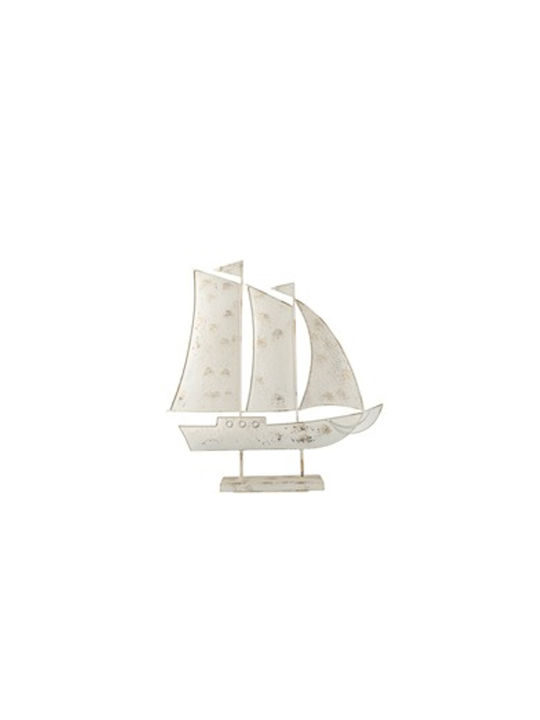 Zen Collection Αντικέ Διακοσμητικό Καράβι Μεταλλικό 52.5x8x56cm