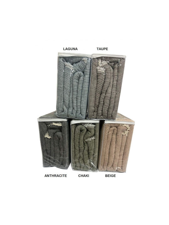 Adam Home Coverlet Queen Size Cotton Chaki 61 240x250cm