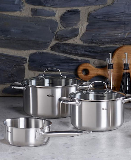 Fissler San Francisco Комплект саксии от Неръждаема стомана Сребрист 3 части