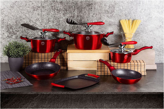 Berlinger Haus Metallic Line Kochgeschirr-Set aus Aluminium Burgundy Collection 16 Teile Berlinger Haus Metallic Line Kochgeschirr-Set aus Aluminium Burgundy Collection 16 Teile