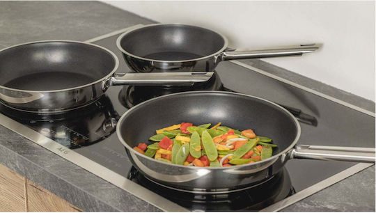 Rosle Elegance Pfannen-Set aus Rostfreiem Stahl Silber mit Antihaftbeschichtung 2-teilig