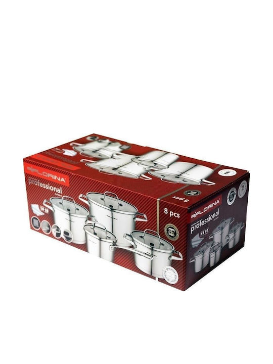 Florina Florina Set De Oale Din Oțel Inoxidabil Cu Acoperire Interioară Antiaderent 4 Piese