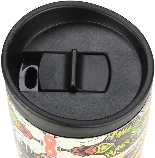 Estia Travel Mug Save The Aegean Ανακυκλώσιμο Ποτήρι Θερμός Ανοξείδωτο BPA Free 350ml Graffiti Rhythm