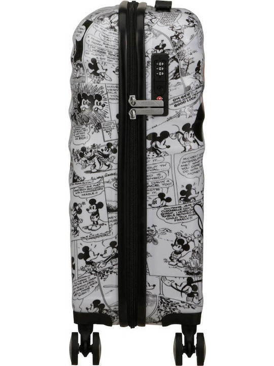 American Tourister Wavebreaker Valiză De Călătorie Pentru Copii Cabină Tough Albă Cu 4 Roți Înălțime 55cm