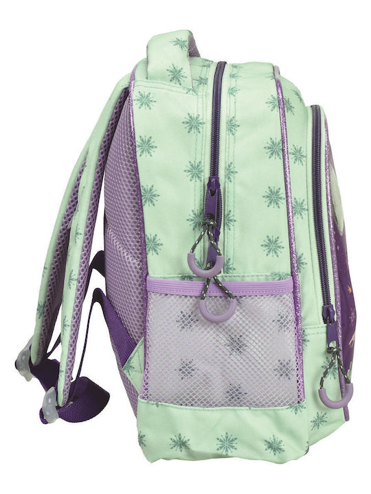 Gim Frozen School Bag Backpack Elementary, Elementary Green with Water Bottle Holder 12Liters