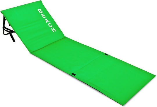 Strandmatratze Rückenlehne Tasche Faltbar Grün 158x56 cm
