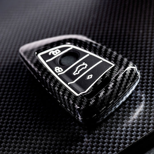 Husă Cheie Carbon Compatibilă cu Cheie Bmw X1 X2 X3 X5 X6 Seria 3 5 6 7 8 Seria F G Luvlu