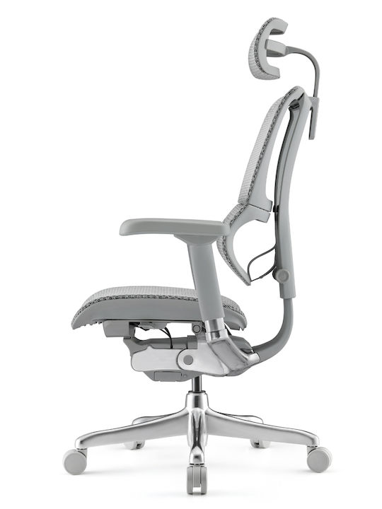 Ergohuman iOO Advanced Καρέκλα Γραφείου με Ανάκλιση και Ρυθμιζόμενα Μπράτσα Γκρι