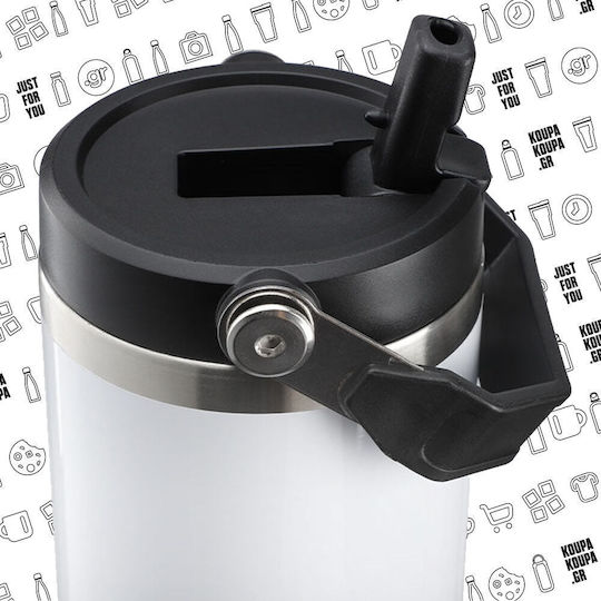 Koupakoupa Little Prince Planet Kids Water Bottle Stainless Steel with Straw Non Spill Brown 890ml