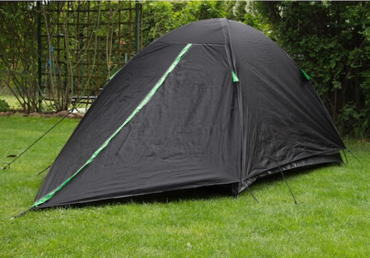 Iso Trade Σκηνή Camping Igloo Μαύρη με Διπλό Πανί 3 Εποχών για 2 Άτομα