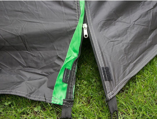 Iso Trade Camping Tent Tunnel Black 3 Seasons For 3 People 125cm