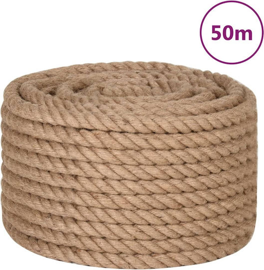 vidaXL Σχοινί Διαμέτρου 20mm με Μήκος 50m Καφέ