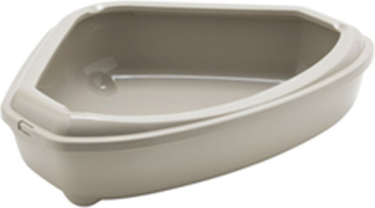Moderna Corner Tray + Rim Katzenbecken für Ecktoiletten Gray L55 x B45 x H14cm