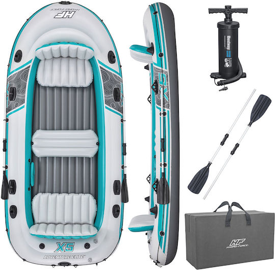 Bestway Adventure Elite X5 Inflatable Boat 5 People with Oars & Pump 364x166cm
