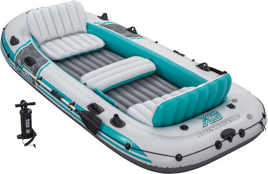 Bestway Adventure Elite X5 Inflatable Boat 5 People with Oars & Pump 364x166cm